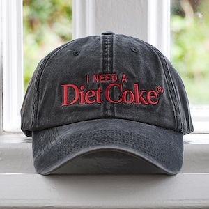 Embroidered "I Need a Diet Coke" Hat - Caffeine Lover Gift