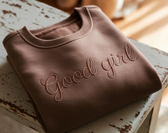 Sweat brodé « Good Girl », t-shirt livresques Romance sombre