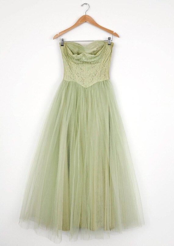 Spring Greens Pastel Party Prom Lace and Tulle Dre
