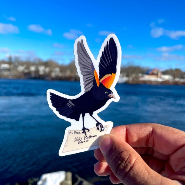 Red-Winged Blackbird sticker (Will's Birdbrain Podcast)