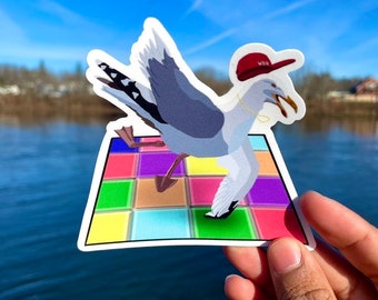 Seagull sticker (Will's Birdbrain Podcast)