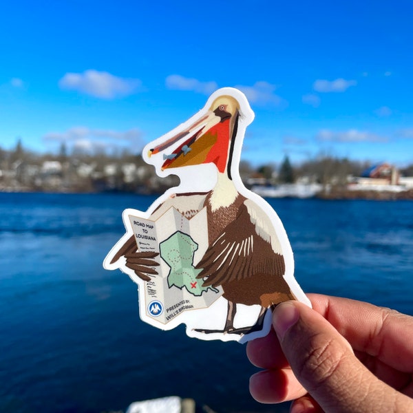 Brown Pelican sticker (Will's Birdbrain Podcast)