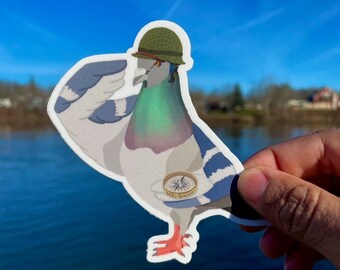 Pigeon sticker (Will's Birdbrain Podcast)