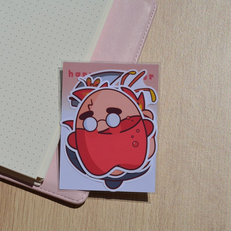 Harry Blobber Vinyl Sticker Matte Vinyl Cute Kawaii Sticker Pack Size 3 Die Cut Stickers