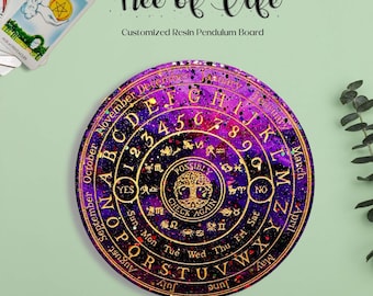 Tree of Life Pendulum Board | Celtic | Handcrafted Resin Tool For Divination | Pagan Gift | Custom Made To Order | Includes Free Pendulum