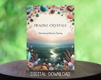 Crystal Healing Bundle - Chakra Balancing with E-Book, Workbook & Journal | Spiritual Growth and Positive Affirmations | Digital Download