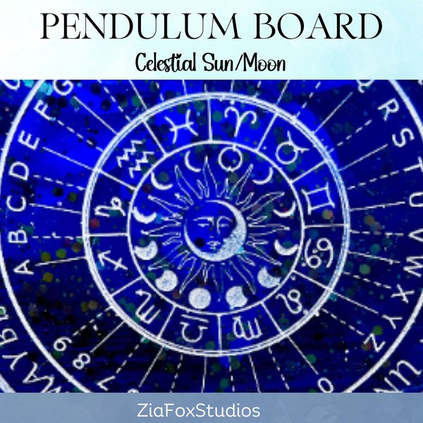 Celestial Pendulum Board | Handcrafted Resin Tool For Divination |  Pagan Gift | Custom Made To Order | Includes Free Pendulum