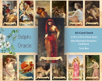 Delphi Oracle Tarot Deck – Greek Mythology-Inspired 50-Card Indie Divination Deck |  Perfect Gift for Tarot Enthusiasts and Mythology Lovers