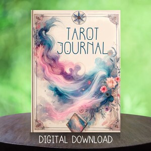 Tarot Journal PDF Download - Printable 26-Page Tarot Workbook, Guided Daily & Weekly Tarot Spreads, 8.5x11 US Letter Size