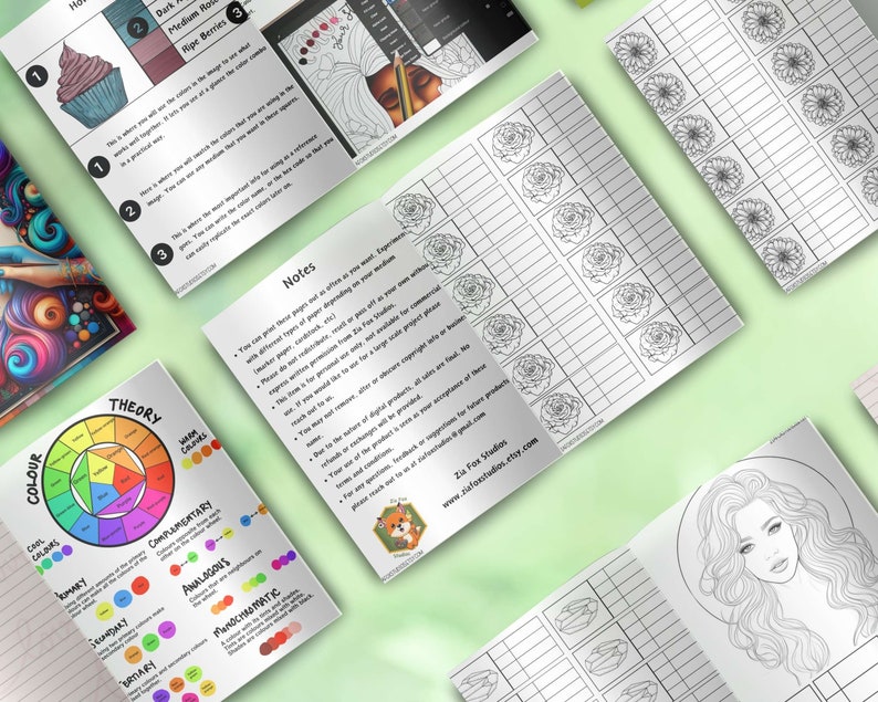 Artist Color Workbook - Digital Download PDF, Color Theory Guide ...