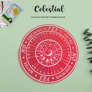 Celestial Pendulum Board | Handcrafted Resin Tool For Divination |  Pagan Gift | Custom Made To Order | Includes Free Pendulum