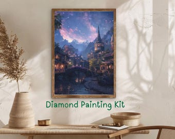 ACOTAR Velaris Diamond Painting Kit – DIY Fantasy Art Wall Decor, City of Starlight, Sarah J Maas, Bookish Gift for Crafters