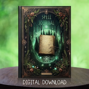 Spell Casting Journal - Digital Download, Wiccan Rituals & Magick Record Book, Printable PDF for Spells, Potions, and Magic Tracking