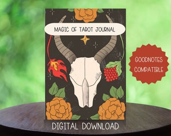 Digitales Tarot-Journal für Magic Of Tarot Deck - 618-seitiges PDF mit Tarotkarten-Spreads, Buch der Schatten, kompatibel mit GoodNotes, Notability