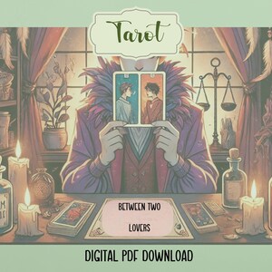 Tussen twee geliefden Tarotlezen | Gepersonaliseerde spread van 5 kaarten | Begeleiding bij romantische beslissingen | Levering in pdf-bestand | Tweelingziel zielsverwanten