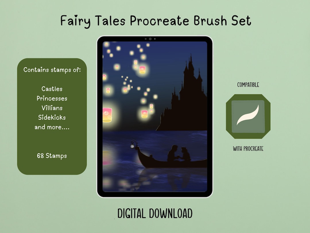 FAIRY TALE COLLECTION | Procreate Brushes | Princesses | Castles ...