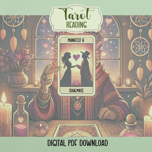 Manifester een soulmate-tarotlezing | Gepersonaliseerde liefdesinzichten | Vind je soulmate- of tweelingvlamverbindingen | Digitale pdf-download