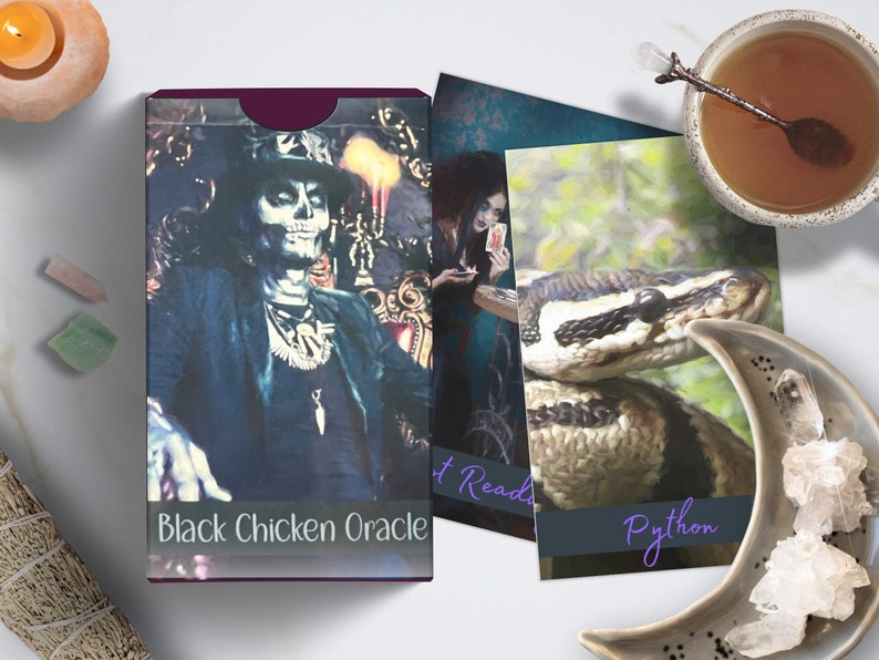 Black Chicken Oracle : Voodoo Self-Published Deck New Orleans Loa Baron Samedi, Papa Legba, Agwe, and The Spirit of NOLA image 6