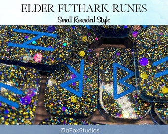 Rounded Elder Futhark Runes | Custom Resin Divination Set | Made To Order Divination Tools | Norse Oracle | Pagan Supplies | Wiccan Altar