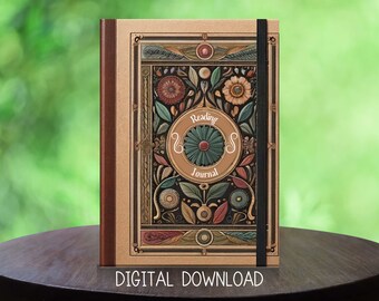 Digital Reading Journal for Book Lovers - Customizable PDF, 75 Pages, US Letter, Goodnotes Compatible - Reading Tracker & Planner
