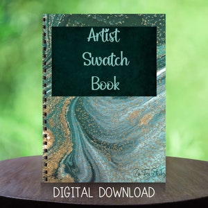 Digital Swatch Book - Unique Shapes for All Art Mediums, Printable PDF Art Swatch Pages, Customizable for Any Art Supplies
