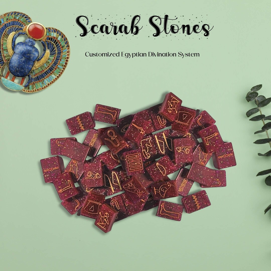 Egyptian Hieroglyphic Divination Runes | 54 Pc Complete Collection ...