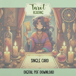Gepersonaliseerde tarotlegging voor één kaart voor inzichten in carrière, liefde, gezondheid en spiritualiteit | Gedetailleerde downloadbare pdf met foto's