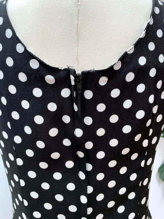 Vintage 1990s Polka dot mini dress - image 4