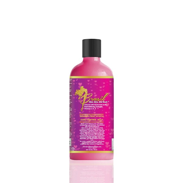 Dragon Fruit Utopia CURL CONTROL JELLY - Organic Hair Gel for Defined, Bouncy Curls - Nourishing Formula - Enhance Natural Waves and Texture