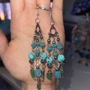 Cute boho feather earrings