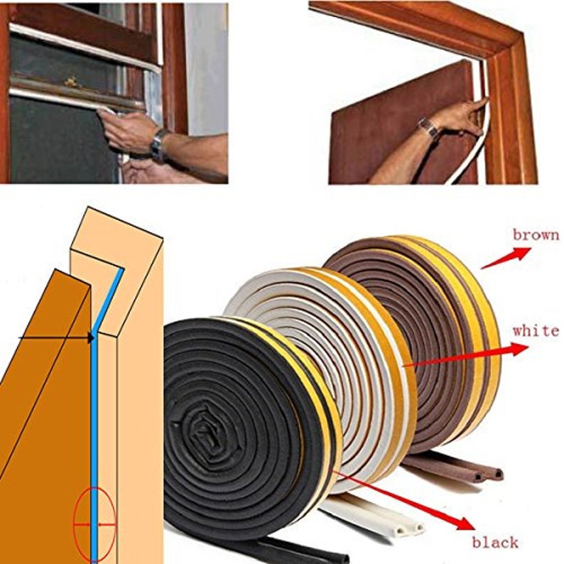 I type Small Gap 1mm2mm Self Adhesive Weather Strip Seal Door Etsy