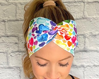 Rainbow Headband, Valentine Hair Accessory, colorful clothing accessory, cheer up gift