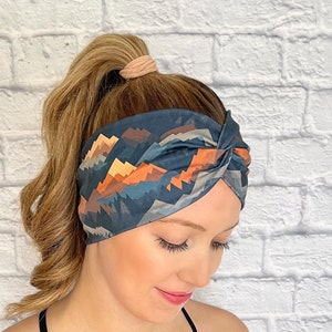 Mountain Headband, Hiking accessory, outdoor lover gift ideas, nature theme