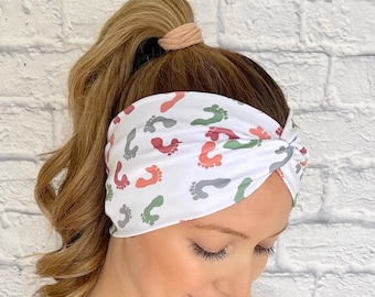 Baby Feet NICU Nurse Headband, Labor and Delivery nurse clothing, obgyn midwife hair accessory