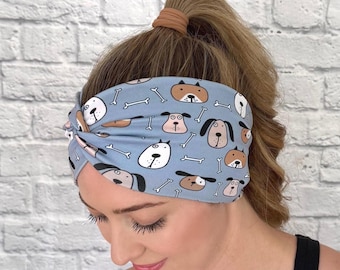 Dog Print Headband, Vet Tech Accessory, Veterinarian Gift, animal theme