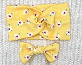 Mommy and Me Headband Set, Mom and Baby Matching Clothing, bow hair band