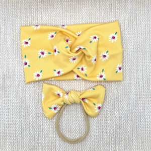 Floral Mommy and Me Headband Set, Mom and Baby Matching Headbands, Mom and Toddler Matching Headbands, bow headbands, wide headbands