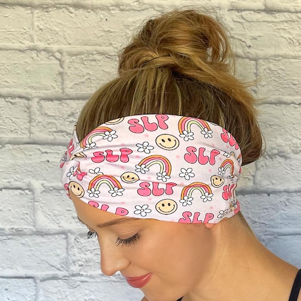 SLP Headband, Speech Therapist Gift, therapy clothing accessory