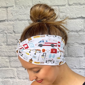 EMT Headband, Paramedic Headband, Medic Headband, Emergency RN, er headband, nurse headband, nurse gift, ER nurse