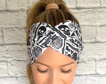 Rad tech Headband, radiology tech accessory, xray technologist clothing, radiologist gift, skeleton print