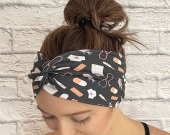Medical Headband for Nurses, Healthcare Coworker Headband, RN CNA Tech Gift