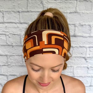 Retro 70s Theme Headband, Faux Vintage Hair Accessory, throwback style for women