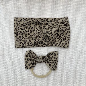 Cheetah Print Mommy and Me Headband Set, Mom and Baby Matching Headbands, Mom and Toddler Matching Headbands, bow headbands, wide headbands
