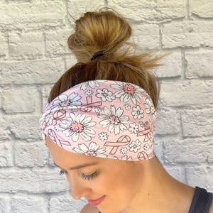 Breast Cancer Awareness Headband, Breast Cancer Awareness Month, Pink ribbon headband, pink ribbon clothing, womens health awareness
