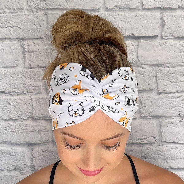 Dog Headband, Wide Headband, Gift for Women, Vet Tech Headband, Dog Groomer Headband, Vet Gift, Dog Groomer Gift, Dog Lover