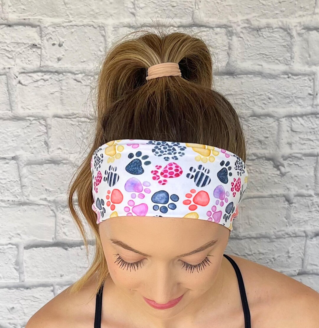 Paw Print Headband, Dog Headband, Dog Print Headband, Animal Lover Gift ...