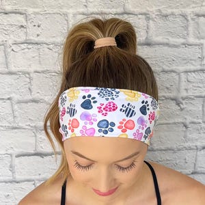 Dog Print Headband, Animal Lover Gift, Vet Tech Clothing Accessory, Dog Groomer
