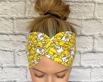 Rubber Duck Headband, Funny Animal Print Headband, Vet Tech clothing, Pediatric nurse accessory gift