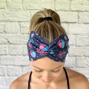 Navy Baby Feet Headband, Nicu Nurse Headband, L and D nurse, Midwife, Labor and Delivery, Baby Shower, Mother Baby, baby theme gift