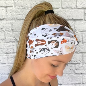 Dog Headband, Wide Headband, Gift for Women, Vet Tech Headband, Dog Groomer Headband, Vet Gift, Dog Groomer Gift, Dog Lover